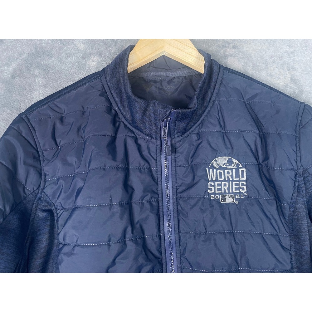 Antigua Womens XXL 2021 World Series MLB Quilted Full Zip Jacket Navy Blue
